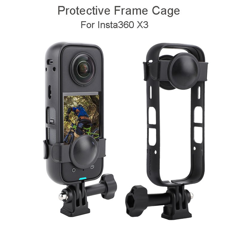 Protective Frame Cage Lens Cap Mounting Brackets Housing Case Cover For Insta360 X3 Action Accessories